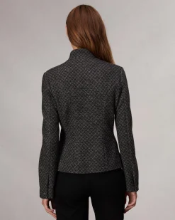 rag & bone Slade Patterned Blazer Black Clearance