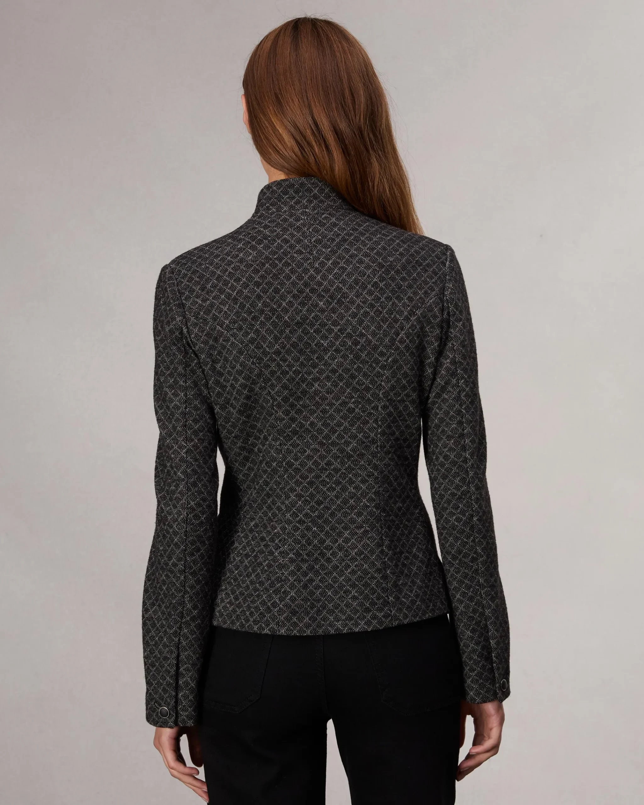 rag & bone Slade Patterned Blazer Black Clearance