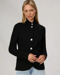 rag & bone Slade Ponte Blazer Black Cheap