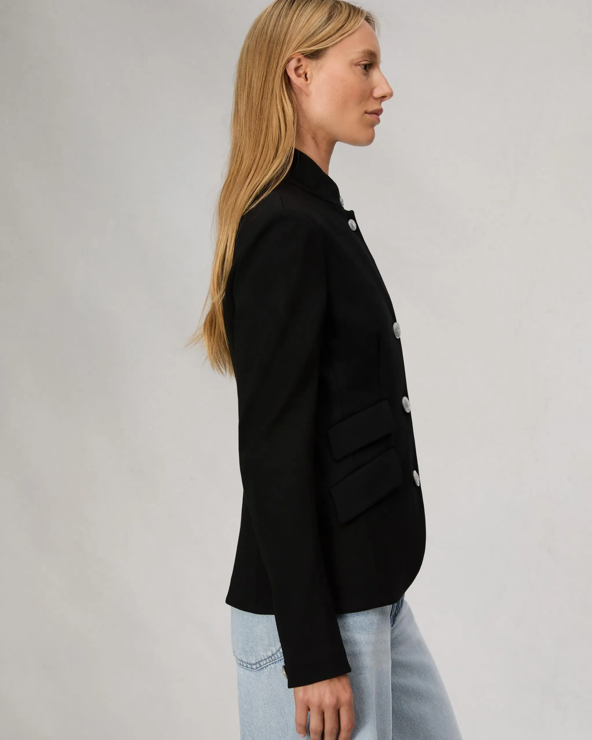 rag & bone Slade Ponte Blazer Black Cheap
