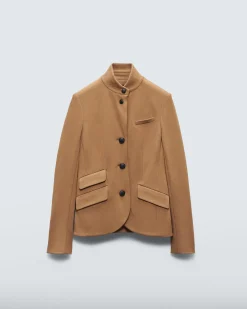 rag & bone Slade Ponte Blazer Camel Discount