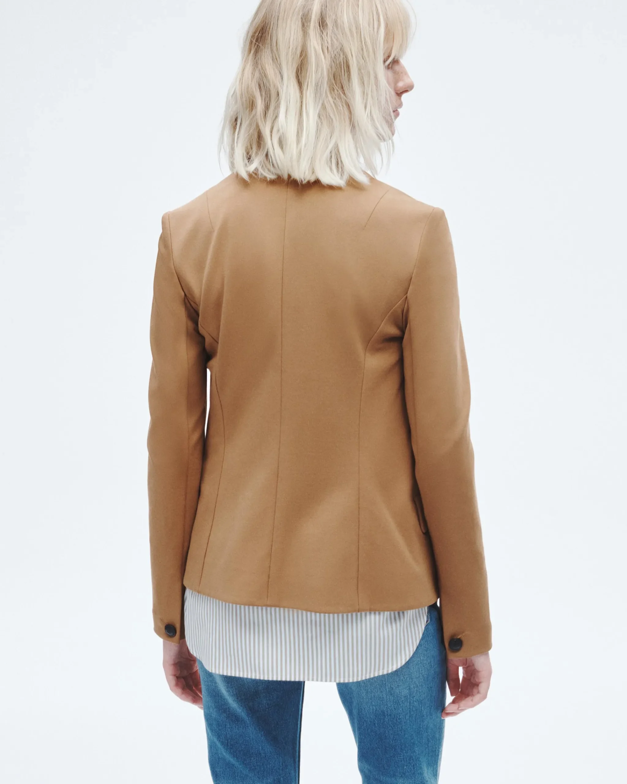 rag & bone Slade Ponte Blazer Camel Discount