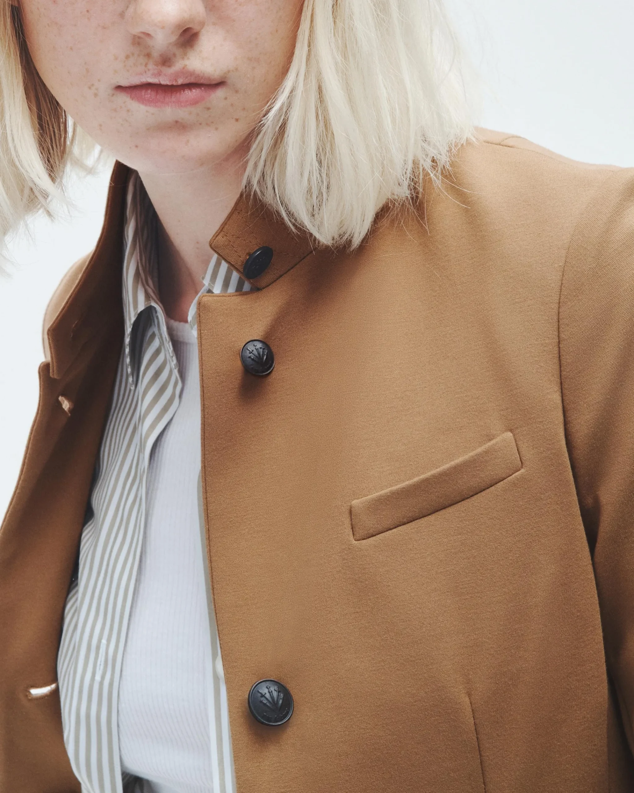 rag & bone Slade Ponte Blazer Camel Discount