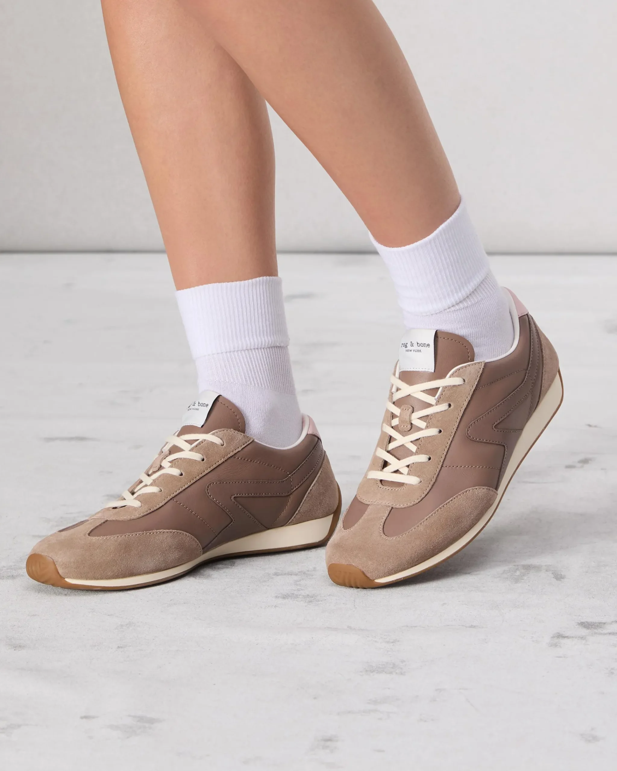 rag & bone Slim Retro Runner Sneaker Mushroom Clearance