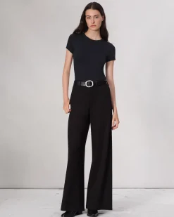 rag & bone Sofie Ponte Full-Length Pant Black Hot