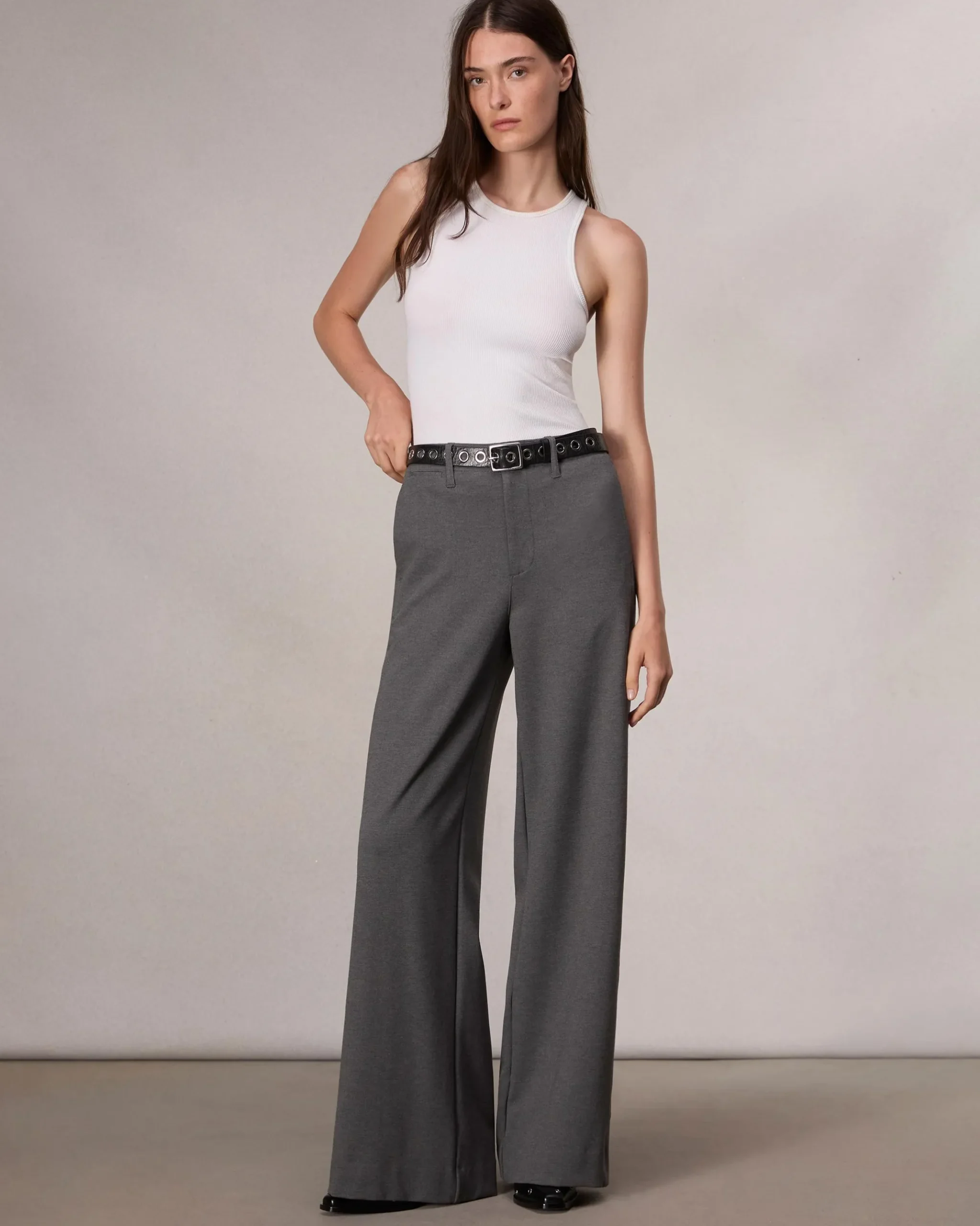 rag & bone Sofie Ponte Full-Length Pant Charcoal Cheap