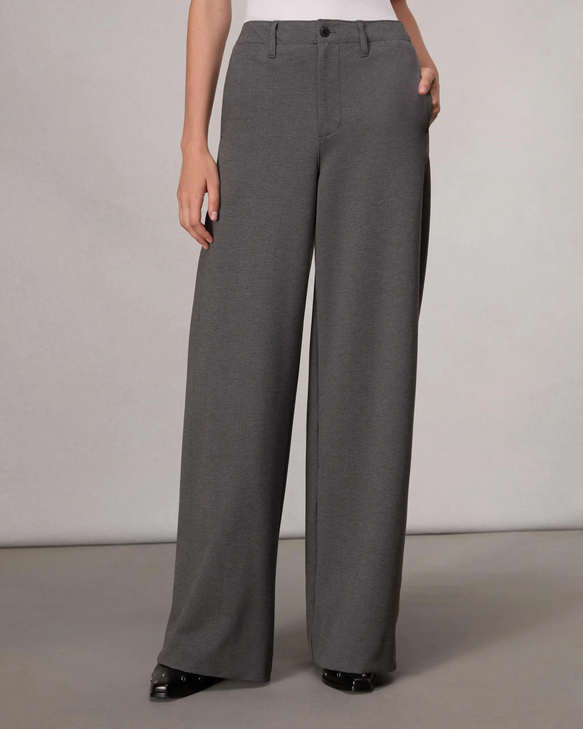 rag & bone Sofie Ponte Full-Length Pant Charcoal Cheap