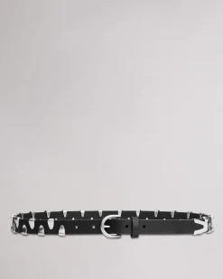 rag & bone Spire Leather Belt Black New