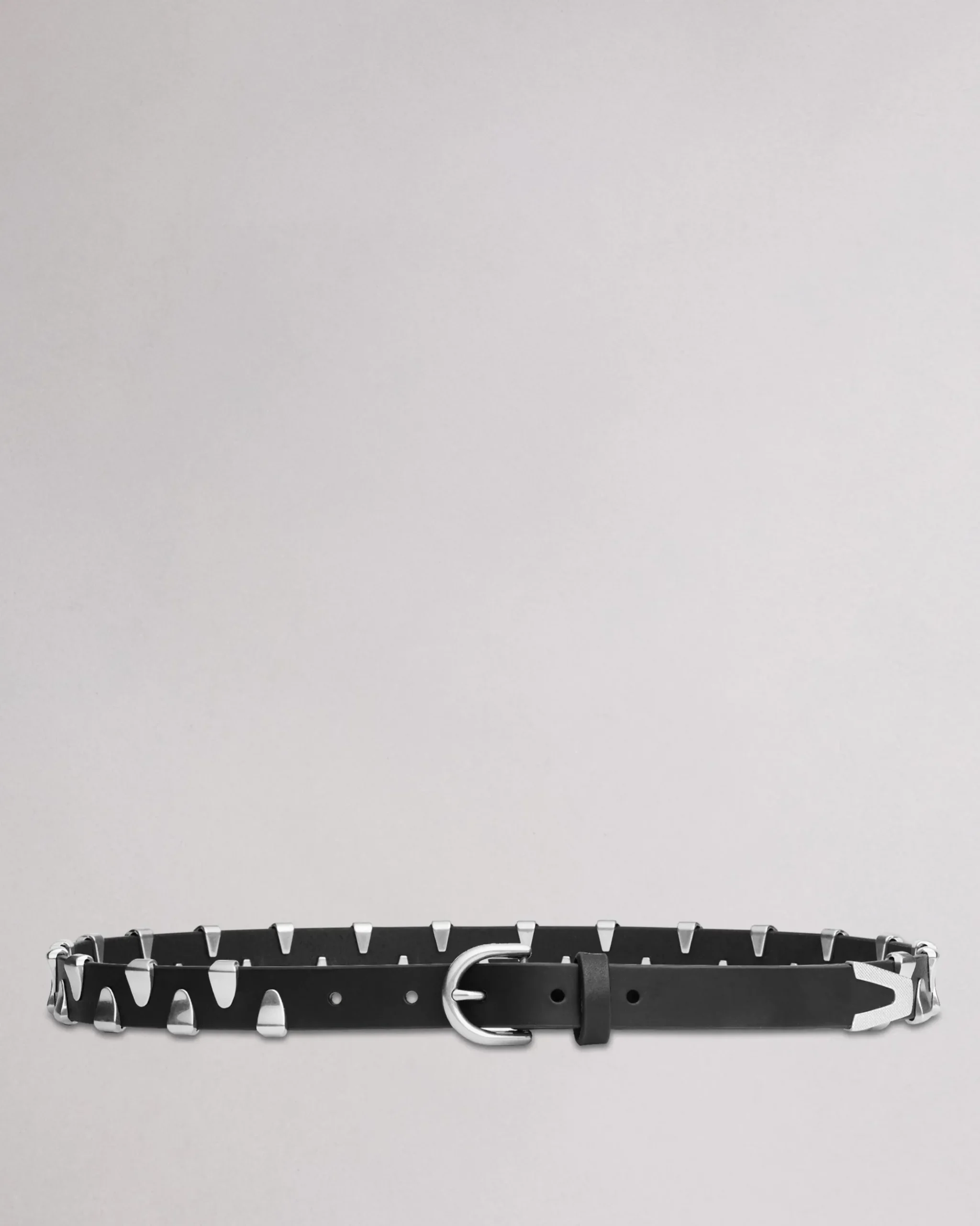 rag & bone Spire Leather Belt Black New