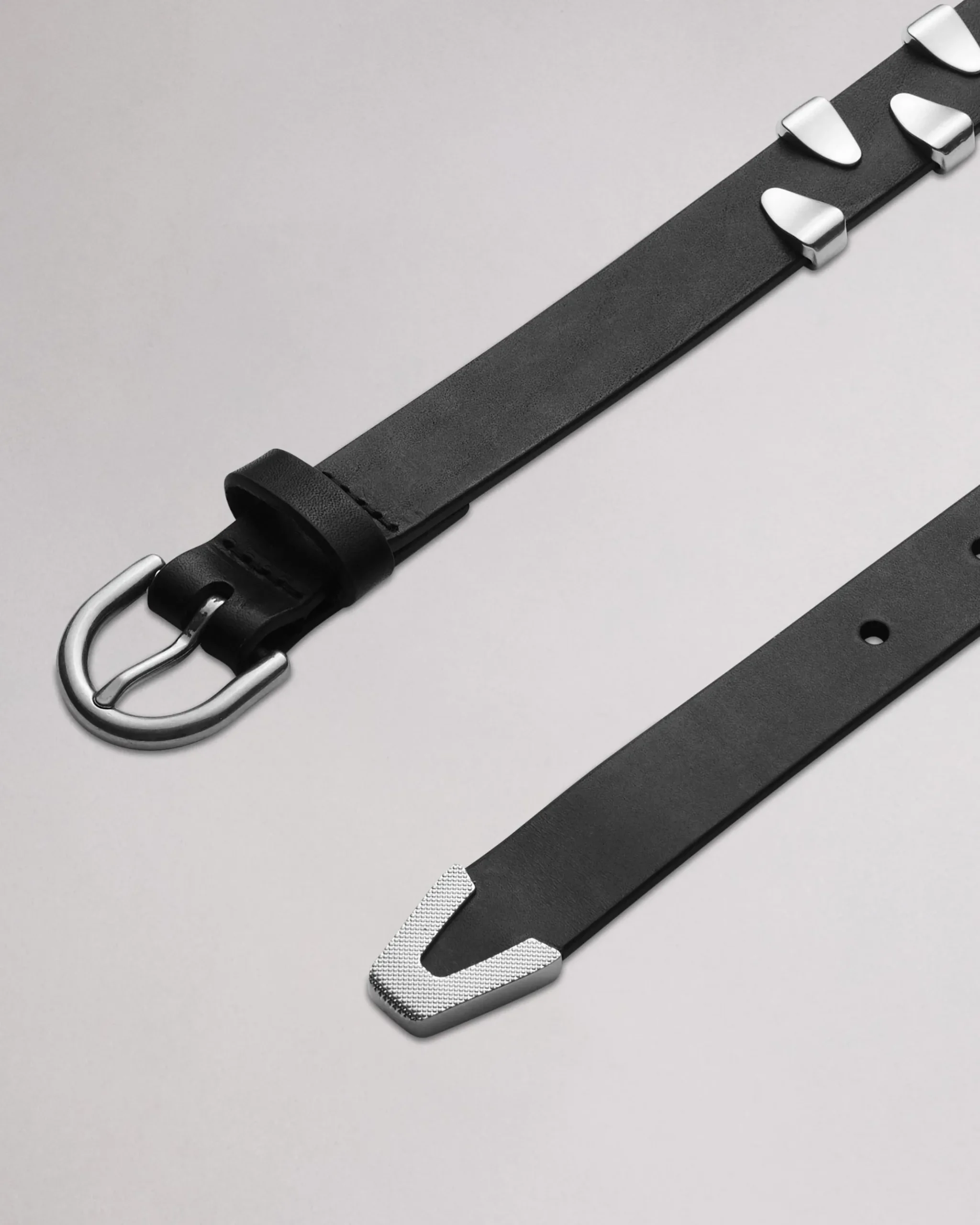 rag & bone Spire Leather Belt Black New