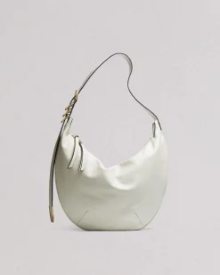 rag & bone Spire Leather Shoulder Bag Antique White Outlet
