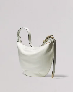 rag & bone Spire Leather Shoulder Bag Antique White Outlet