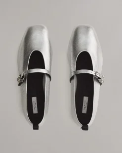 rag & bone Spire Mary Jane Shoes Silver Discount
