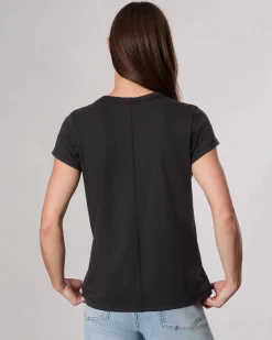 rag & bone Studded Cotton T-Shirt Black New