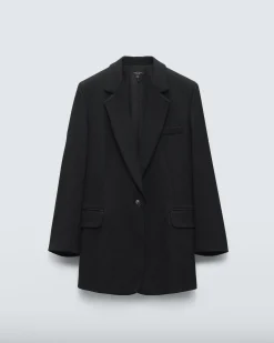 rag & bone Suzanne Viscose Blazer Black Flash Sale