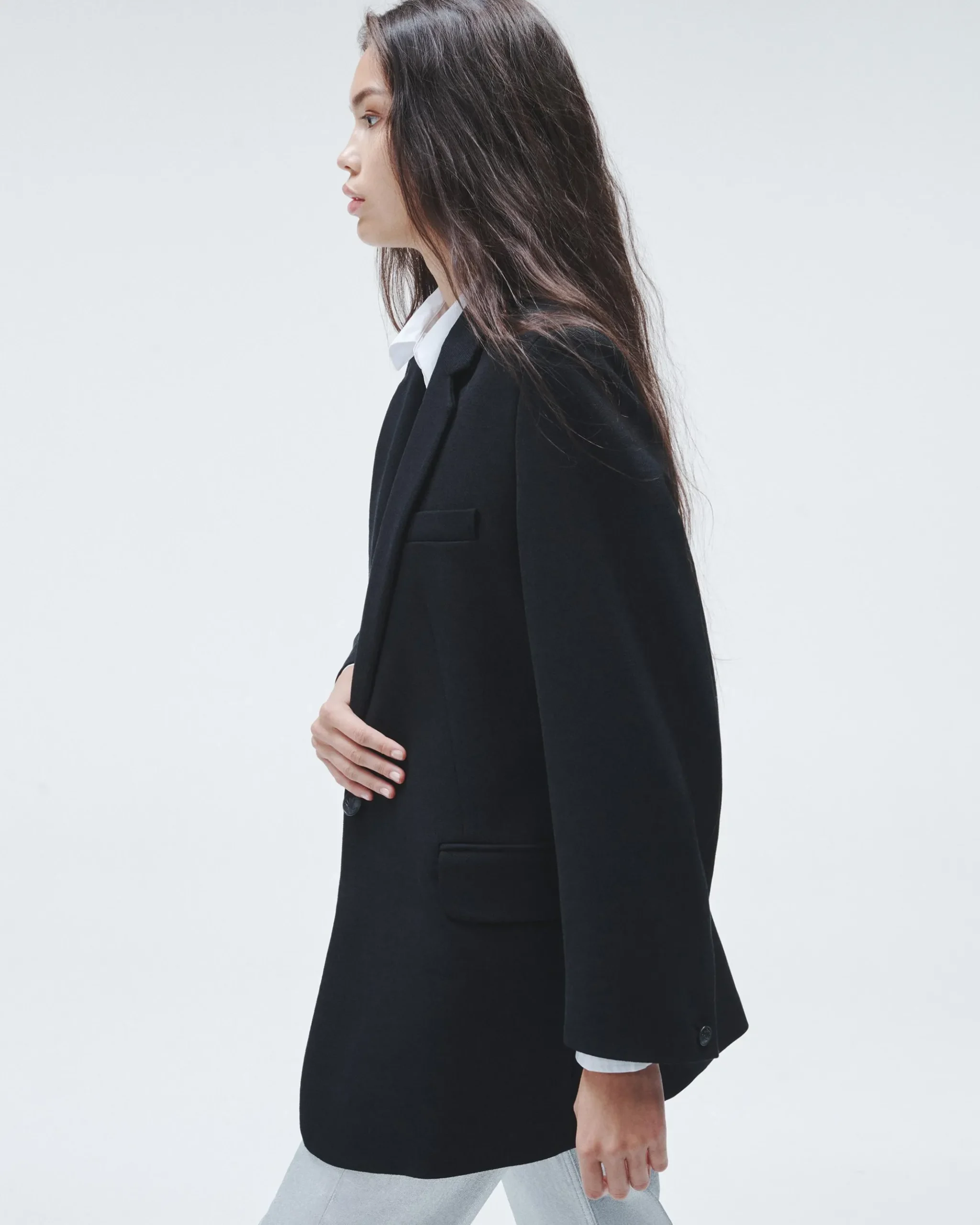 rag & bone Suzanne Viscose Blazer Black Flash Sale
