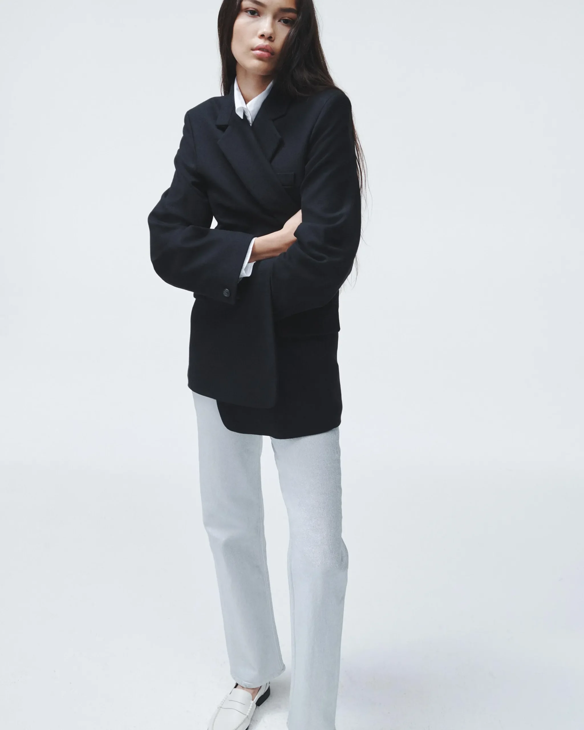 rag & bone Suzanne Viscose Blazer Black Flash Sale