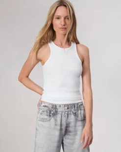rag & bone The Essential Rib Tank White Cheap