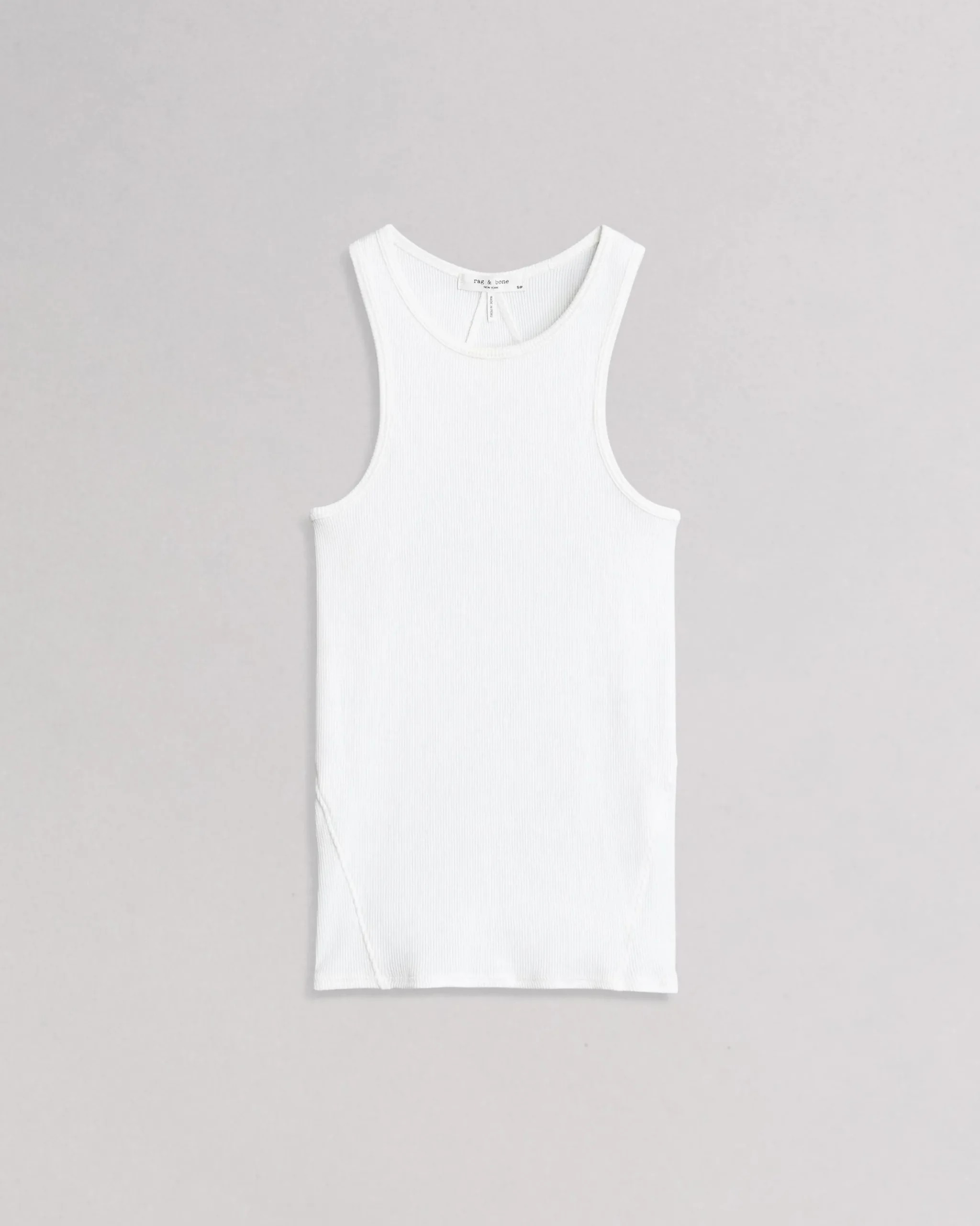 rag & bone The Essential Rib Tank White Cheap