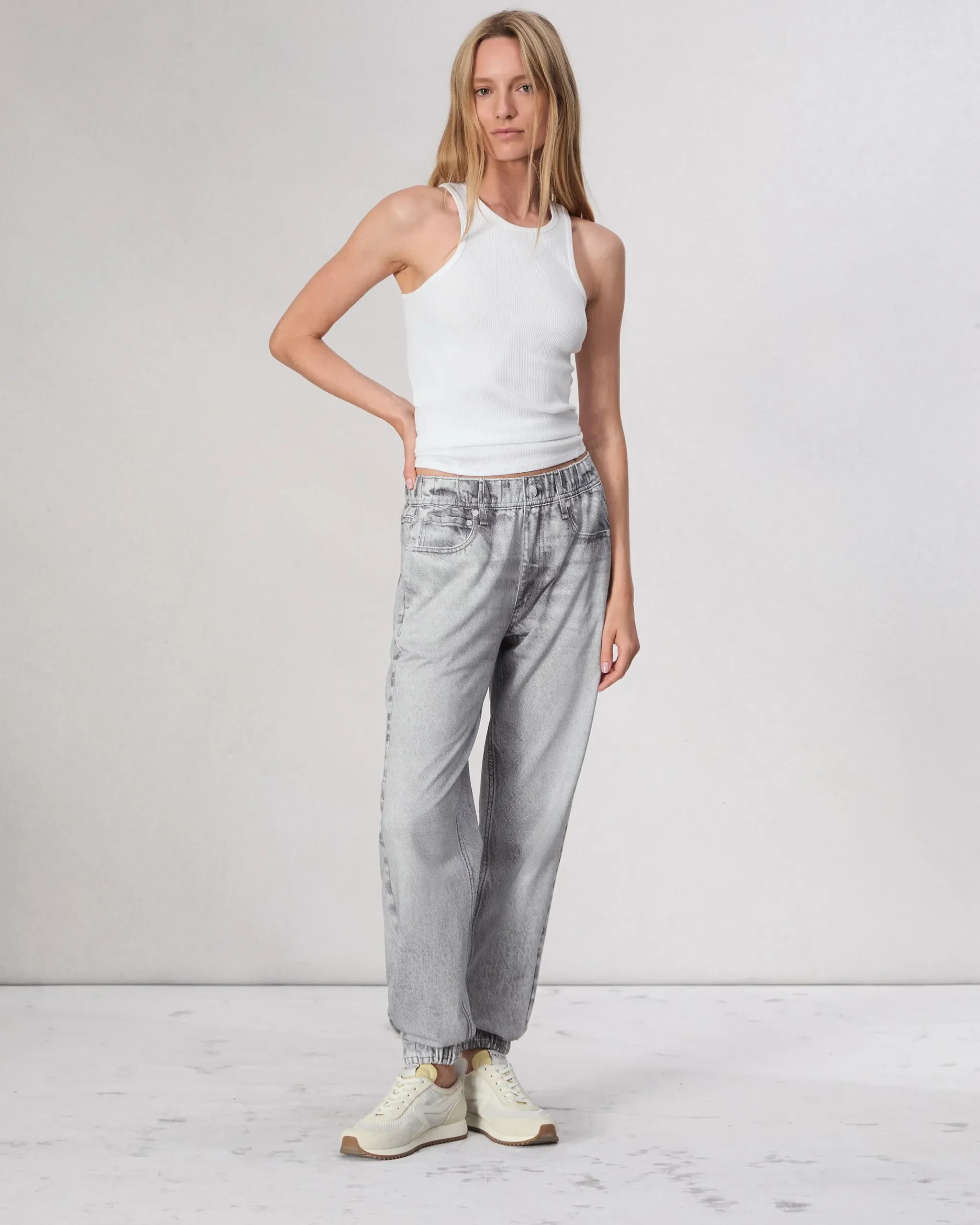 rag & bone The Essential Rib Tank White Cheap