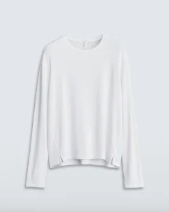 rag & bone The Knit Long Sleeve Tee White Clearance