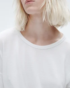 rag & bone The Knit Long Sleeve Tee White Clearance