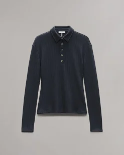 rag & bone The Knit Rib Polo Shirt Salute Shop