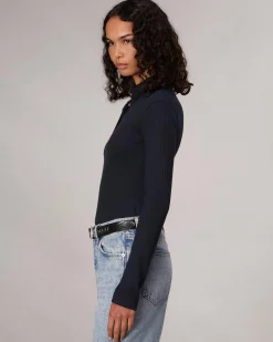 rag & bone The Knit Rib Polo Shirt Salute Shop