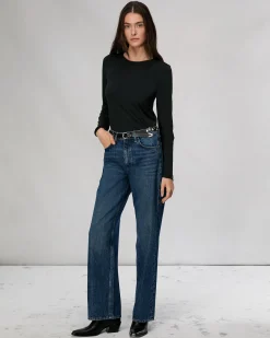 rag & bone The Slub Long Sleeve Black Fashion