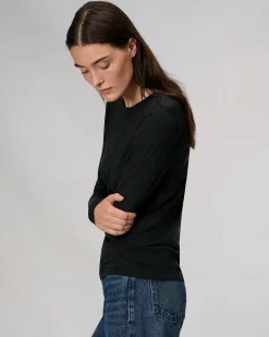 rag & bone The Slub Long Sleeve Black Fashion