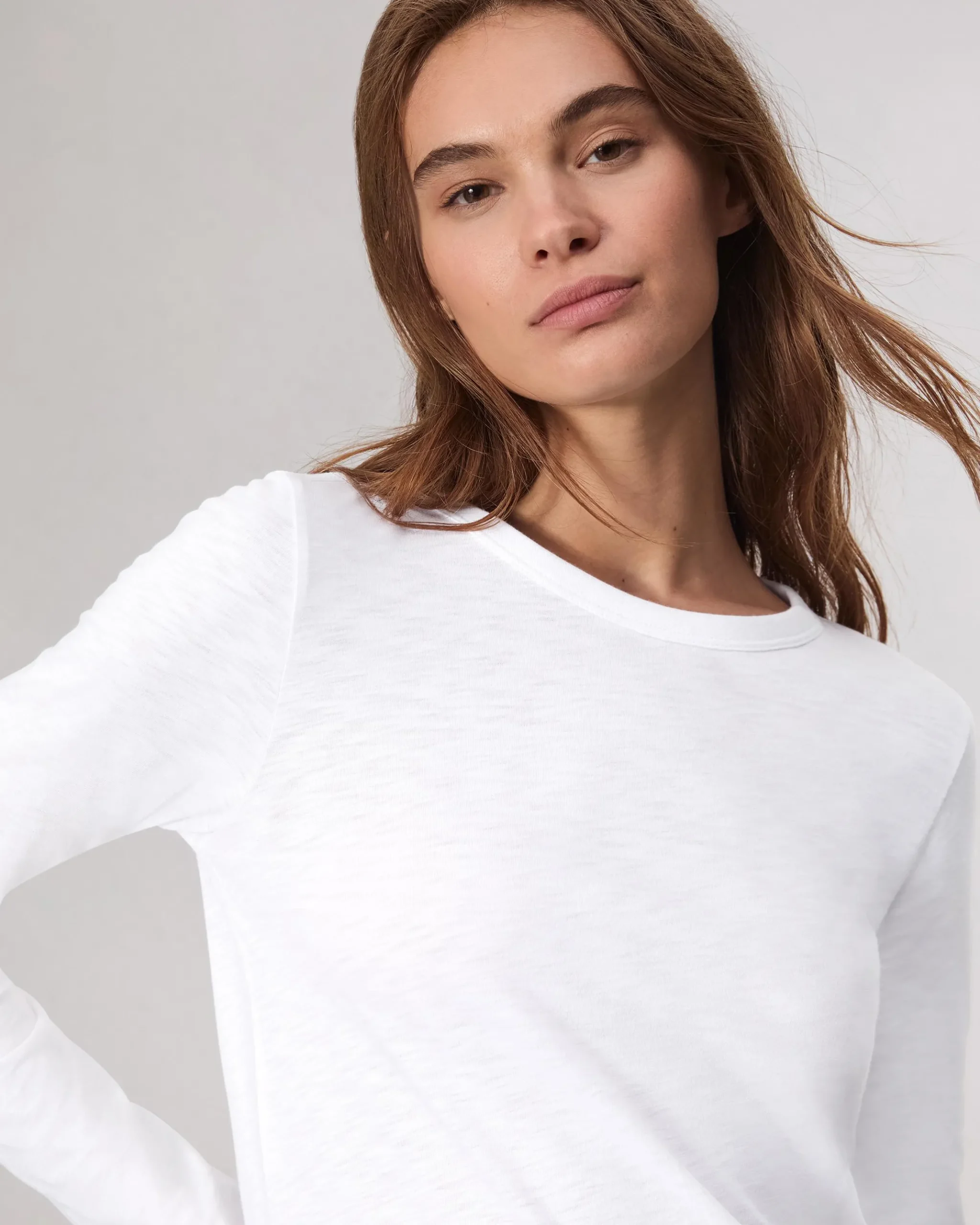 rag & bone The Slub Long Sleeve Bright White Cheap