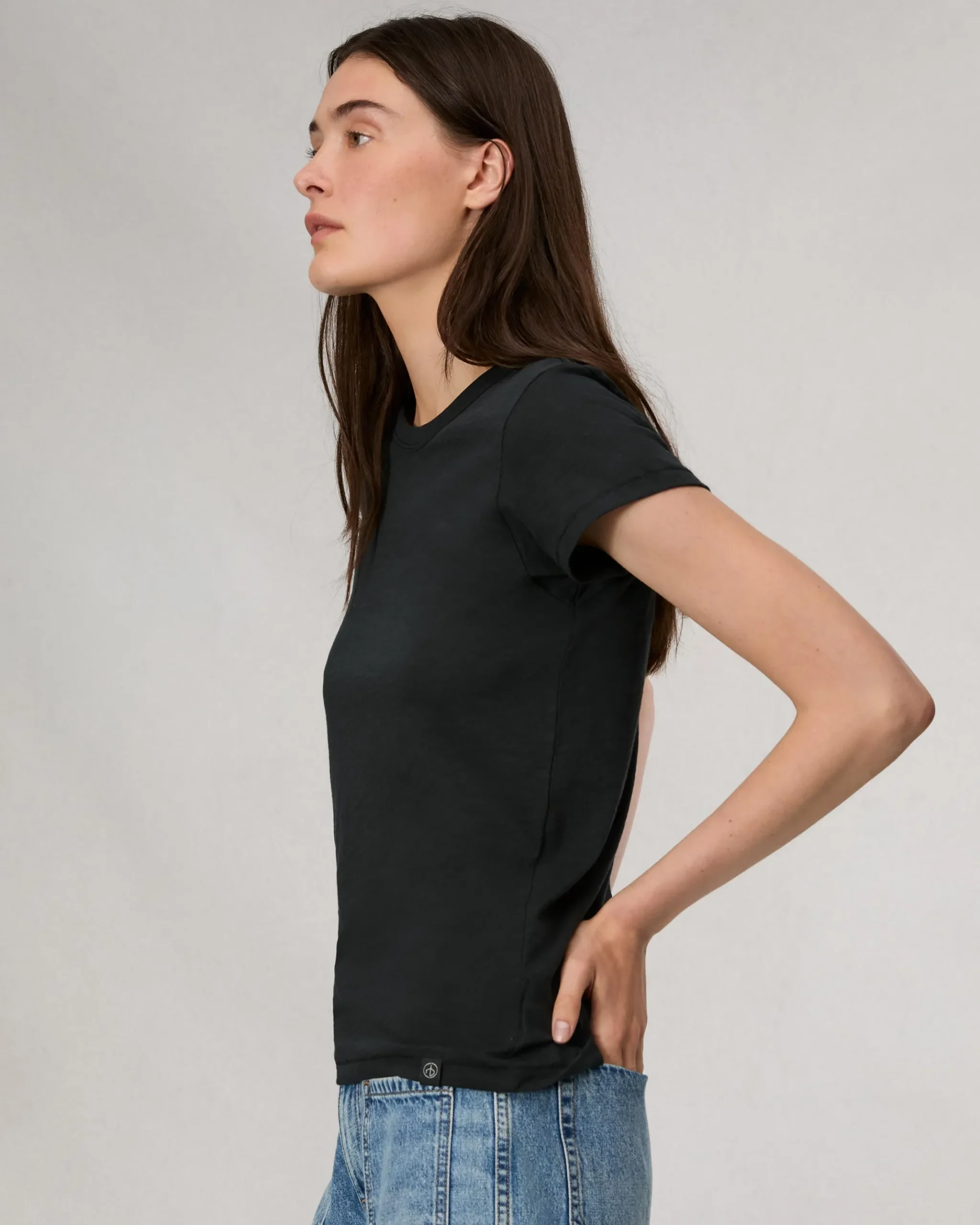rag & bone The Slub Tee Black Hot