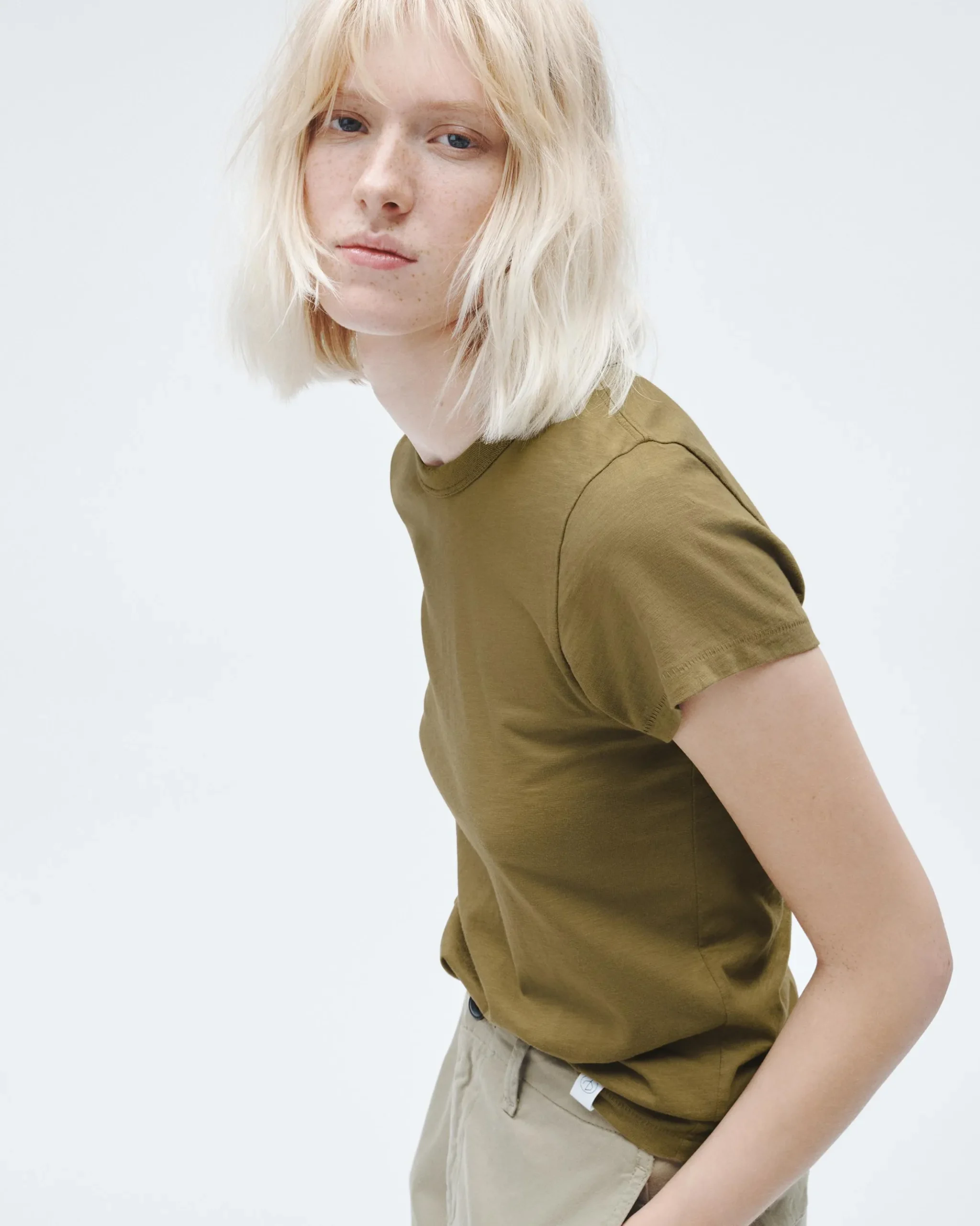 rag & bone The Slub Tee Military Olive Fashion