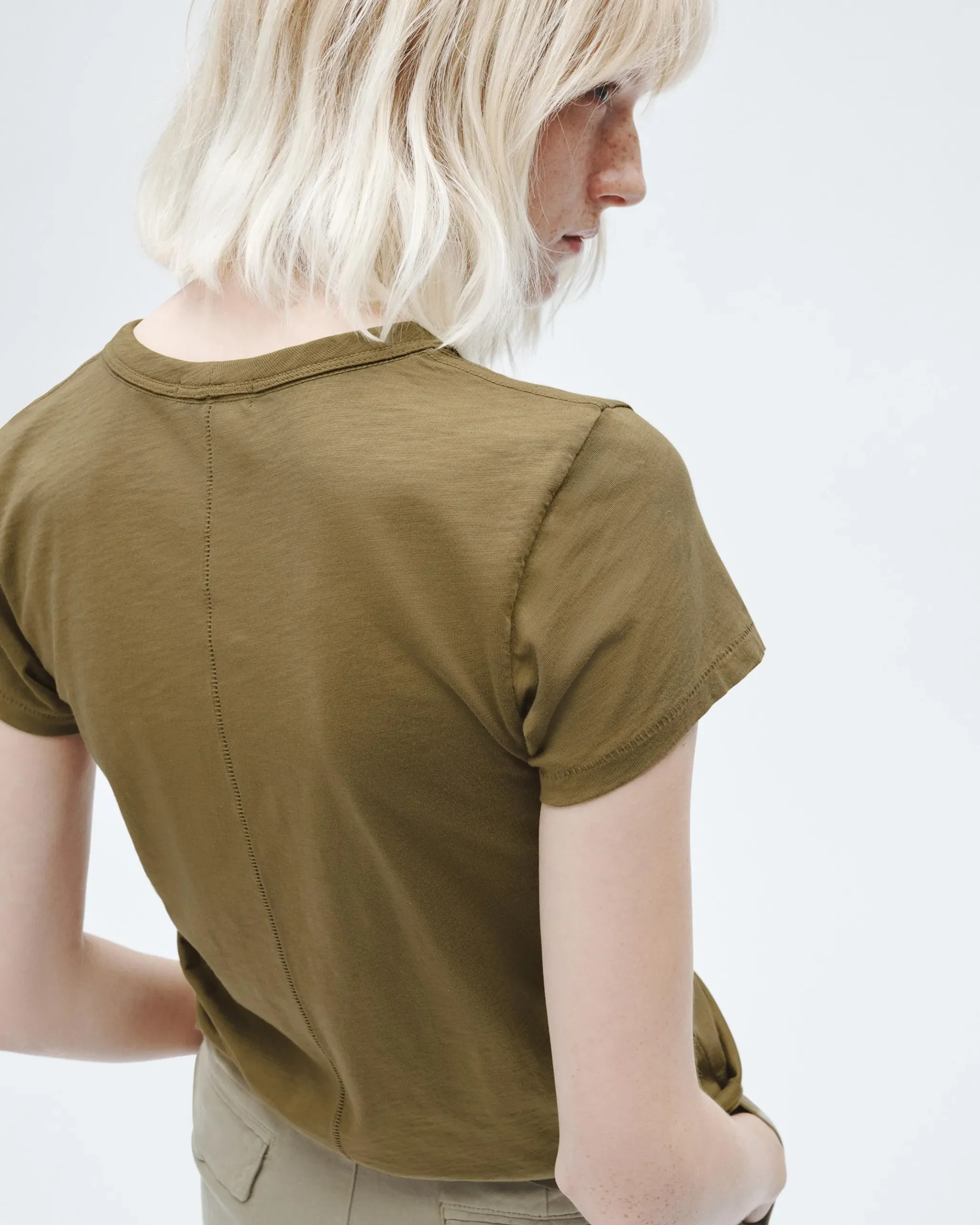 rag & bone The Slub Tee Military Olive Fashion