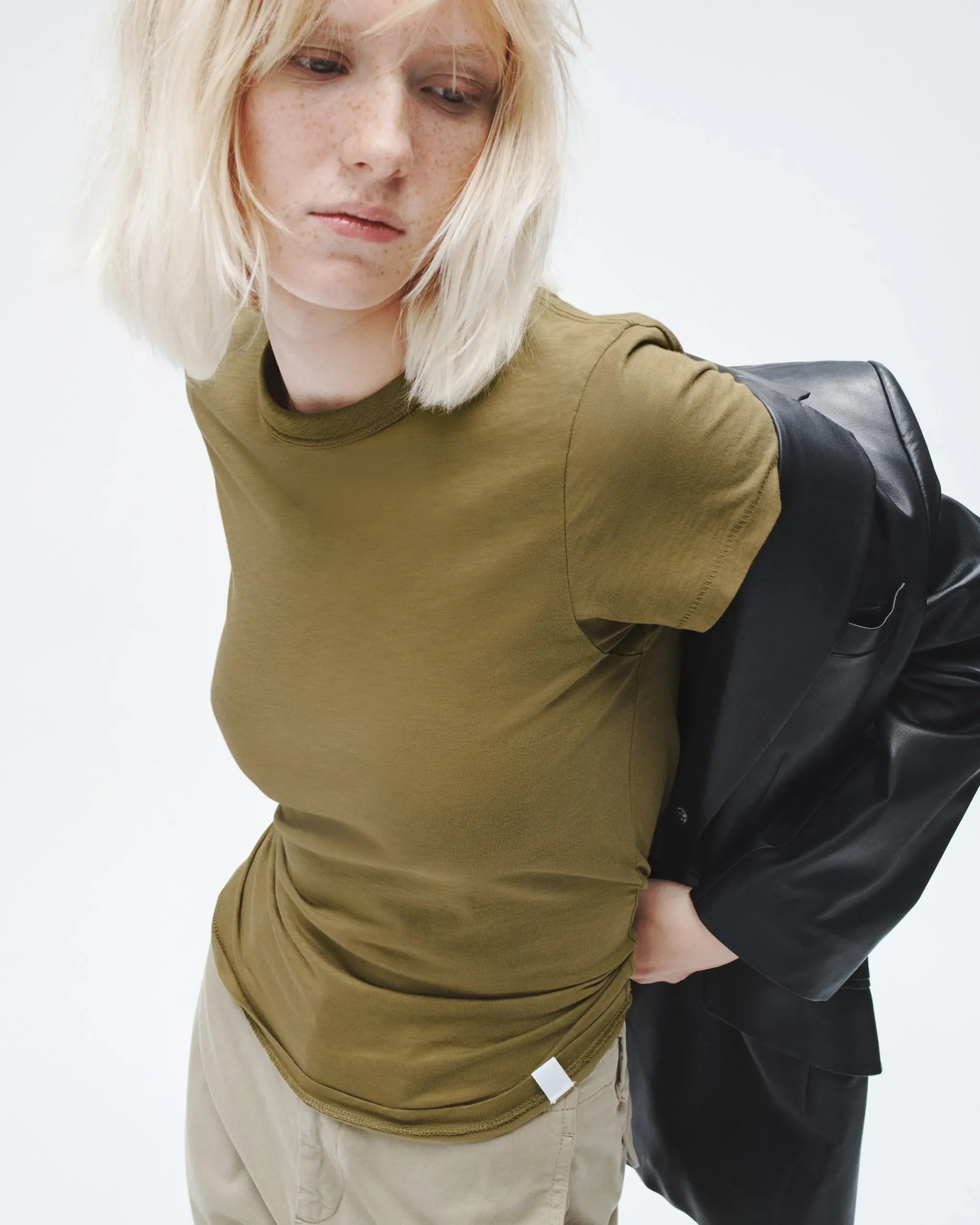 rag & bone The Slub Tee Military Olive Fashion