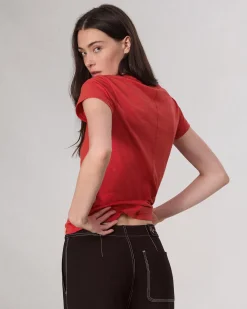 rag & bone The Slub Tee Red Sale