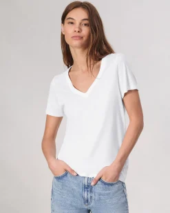 rag & bone The Slub Vee Bright White Sale