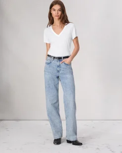 rag & bone The Slub Vee Bright White Sale