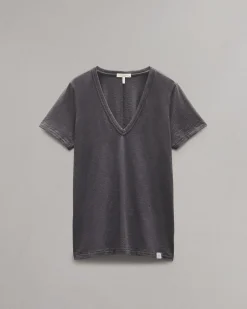rag & bone The Slub V-Neck Tee Greystone Store