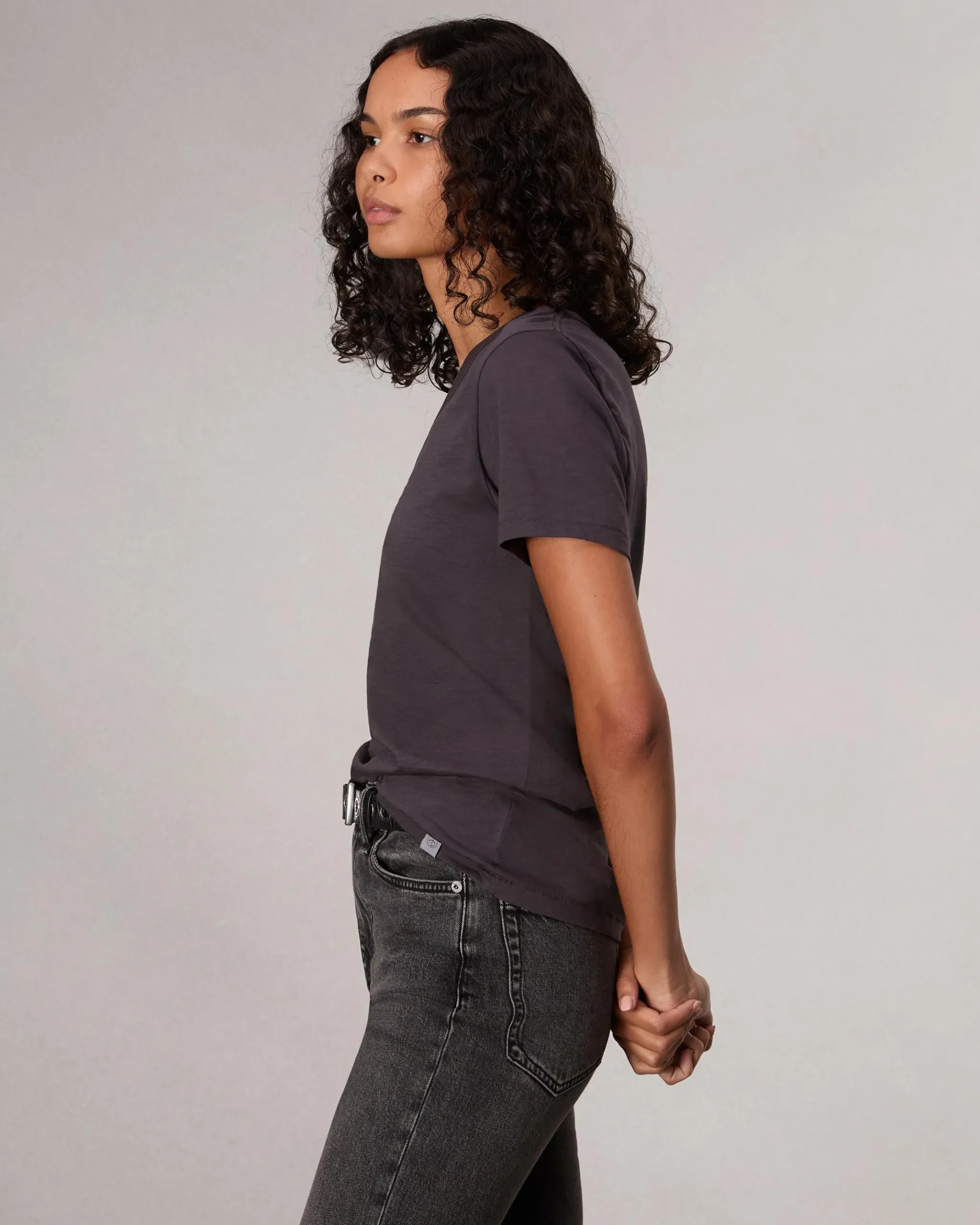 rag & bone The Slub V-Neck Tee Greystone Store