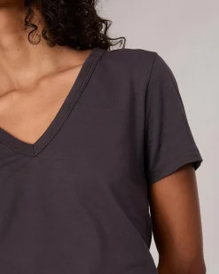 rag & bone The Slub V-Neck Tee Greystone Store