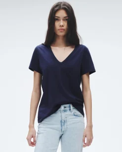 rag & bone The Slub V-Neck Tee Salute Best Sale