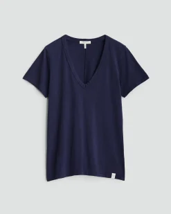rag & bone The Slub V-Neck Tee Salute Best Sale