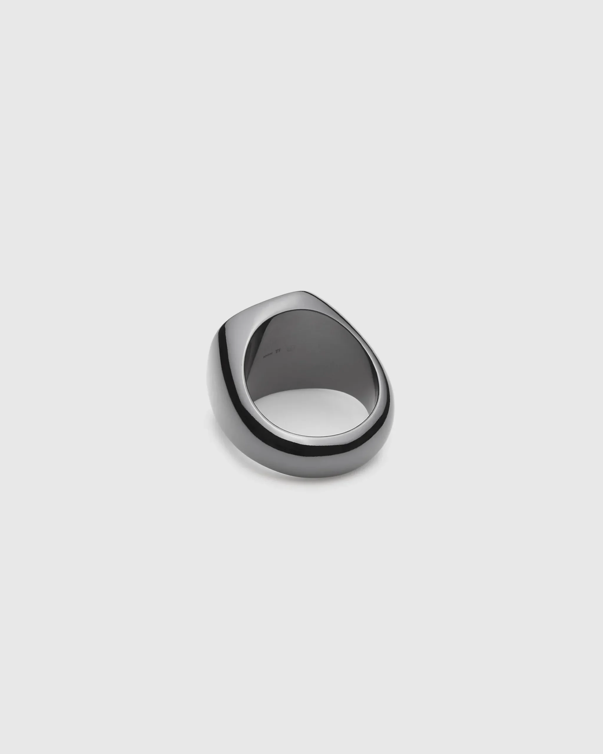 rag & bone The Square Signet Ring Black Titanium Store