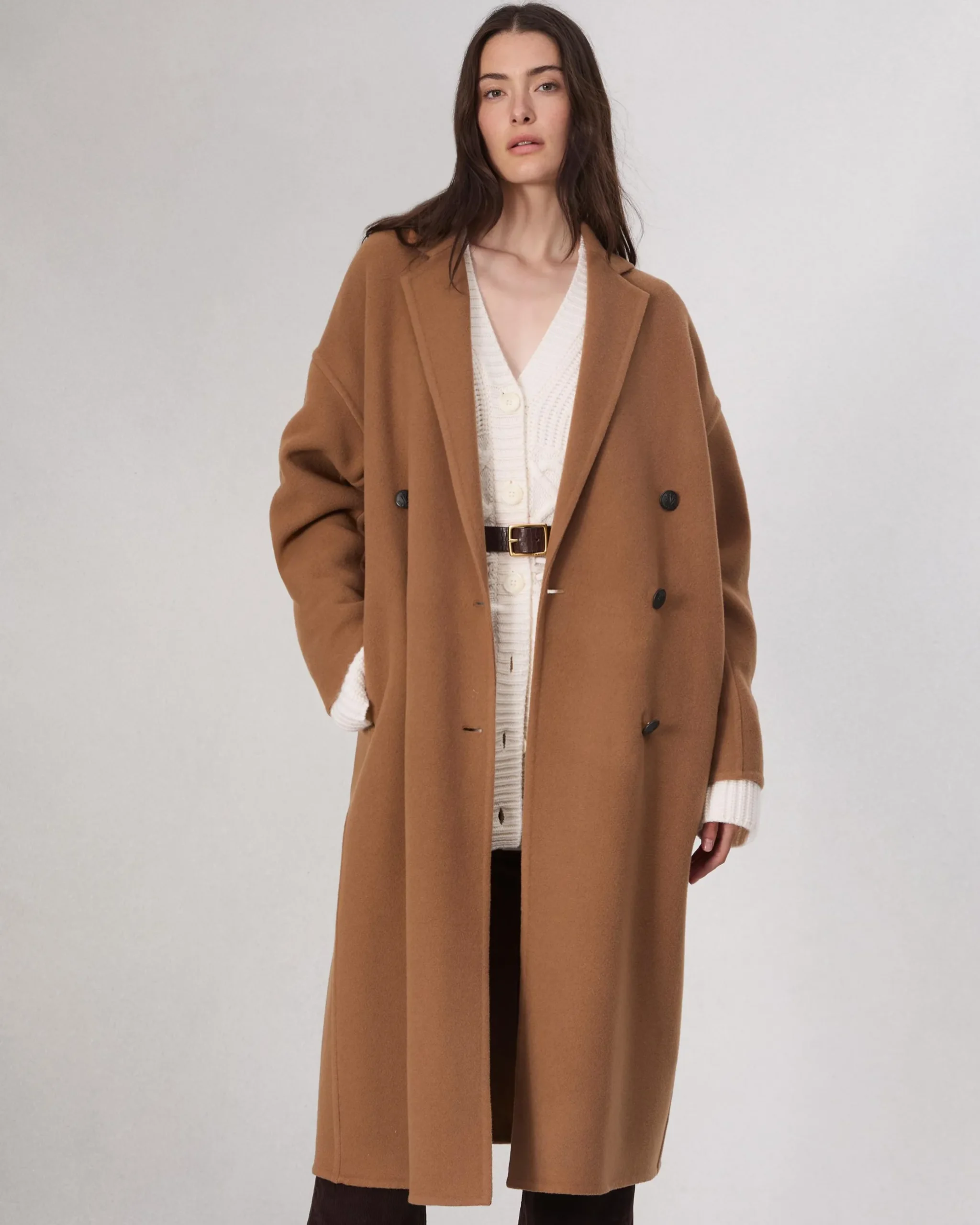 rag & bone Thea Wool-Blend Coat Camel Discount