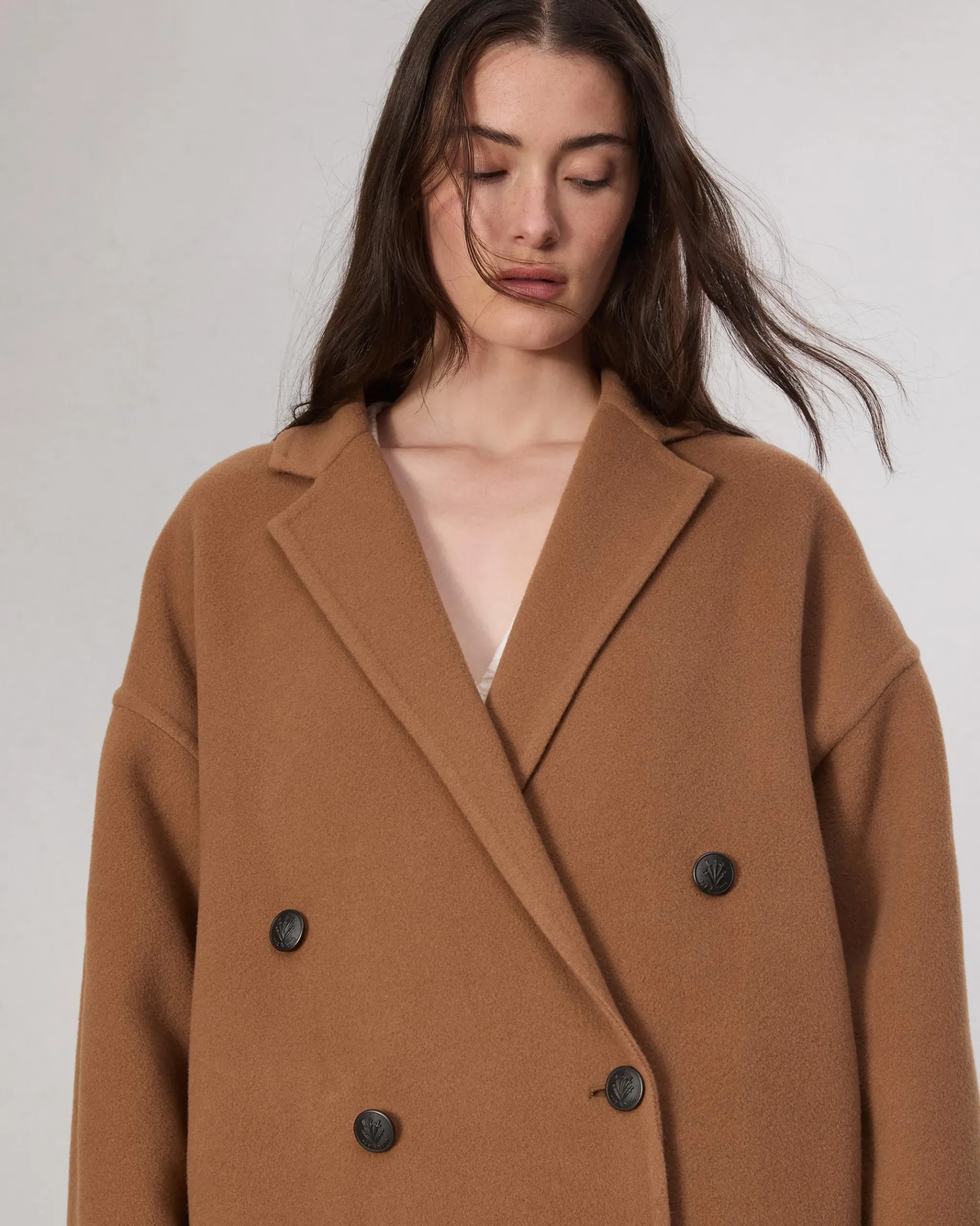 rag & bone Thea Wool-Blend Coat Camel Discount