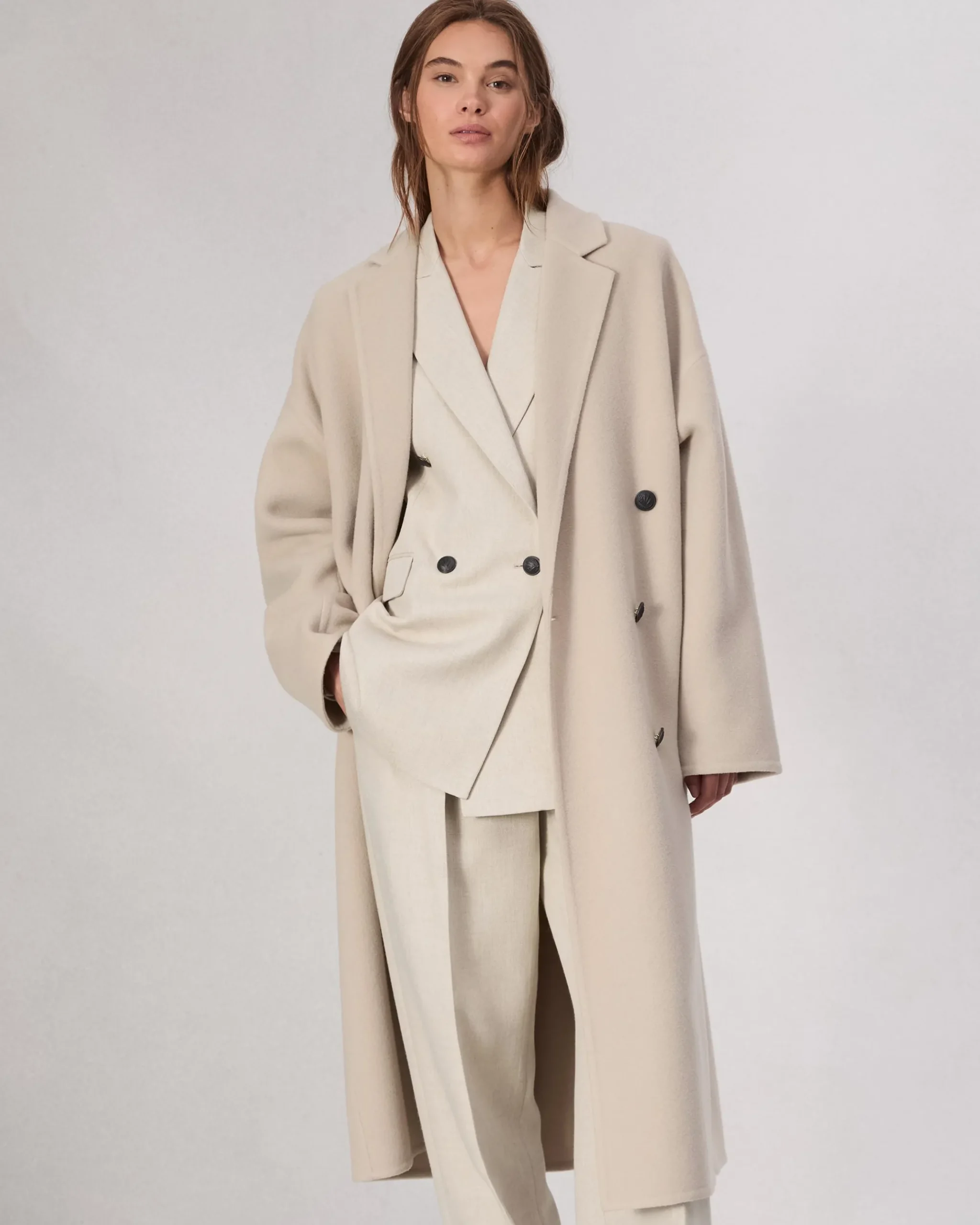 rag & bone Thea Wool-Blend Coat Oatmeal Online