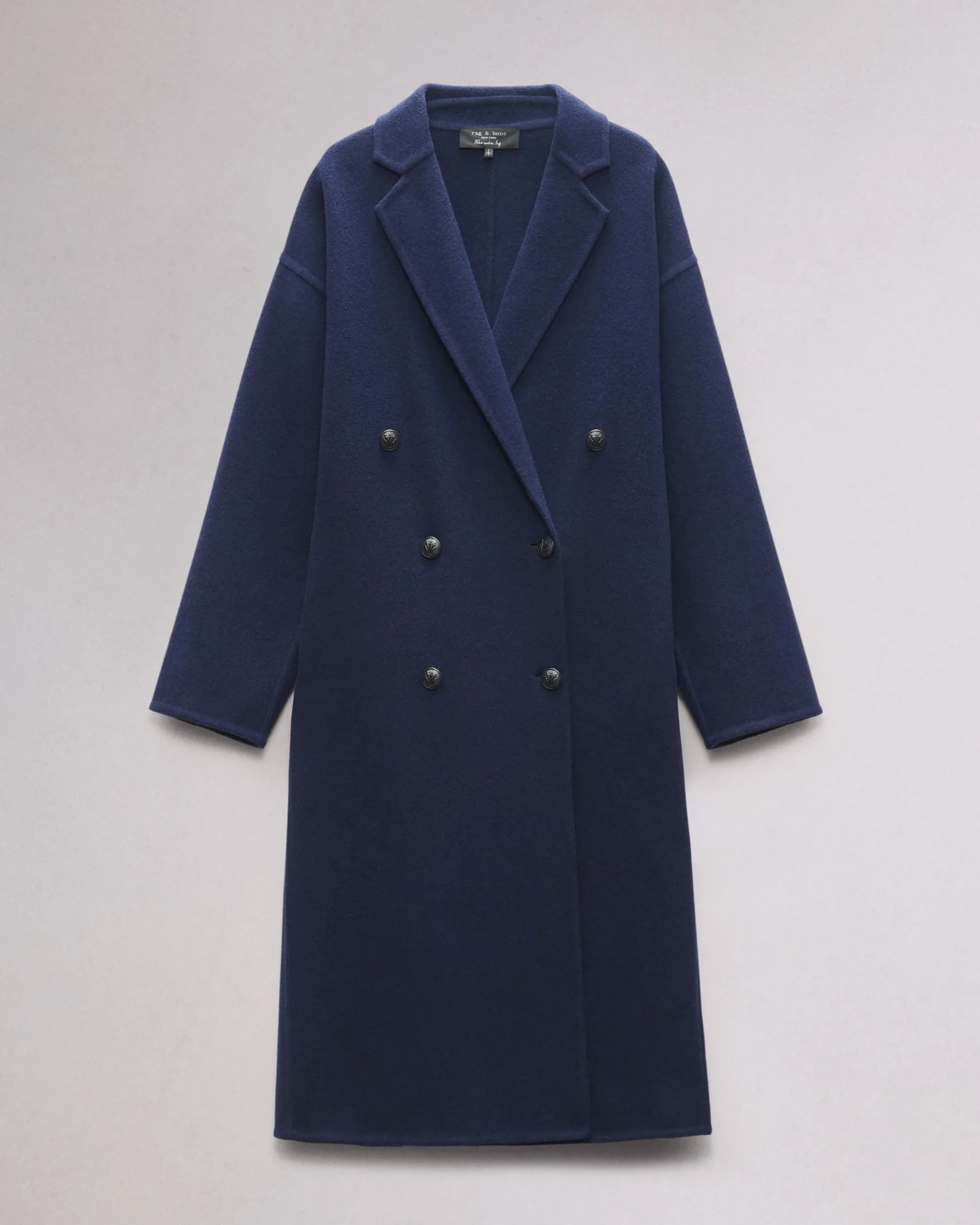 rag & bone Thea Wool-Blend Coat Navy Cheap