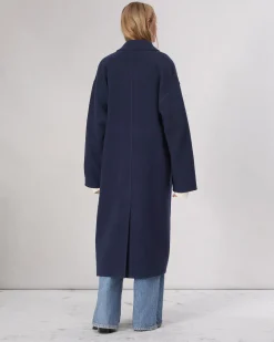 rag & bone Thea Wool-Blend Coat Navy Cheap