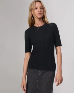 rag & bone Tina Washable Wool Crew Black Shop
